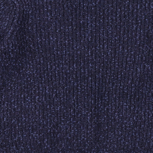 Marks and Spencer Womens Blue V-Neck Polyester Cardigan Jumper Size M