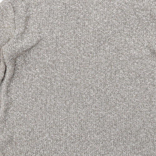 Marks and Spencer Womens Beige V-Neck Cotton Pullover Jumper Size 12