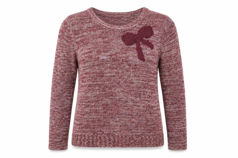 Cotton Traders Womens Pink Round Neck Acrylic Pullover Jumper Size 10 - Size 10-12