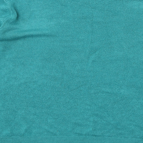 Marks and Spencer Womens Green Round Neck Acrylic Pullover Jumper Size 10