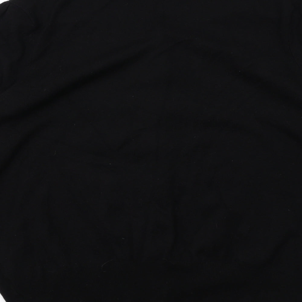 Marks and Spencer Womens Black Round Neck Viscose Cardigan Jumper Size 14