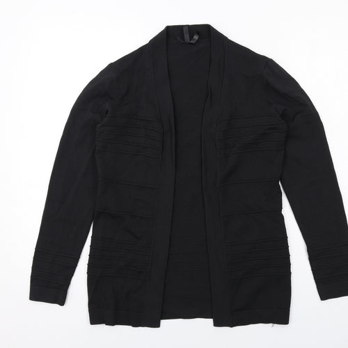 Vortex Womens Black V-Neck Viscose Cardigan Jumper Size S