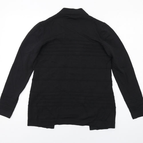 Vortex Womens Black V-Neck Viscose Cardigan Jumper Size S