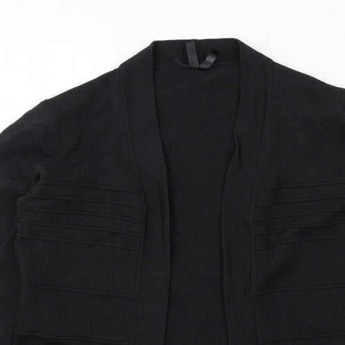 Vortex Womens Black V-Neck Viscose Cardigan Jumper Size S