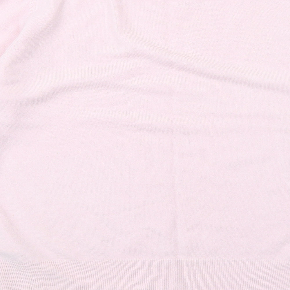 Marks and Spencer Womens Pink Round Neck Acrylic Pullover Jumper Size 12