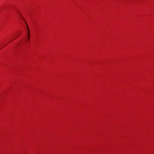 Libra Womens Red Roll Neck Viscose Pullover Jumper Size L