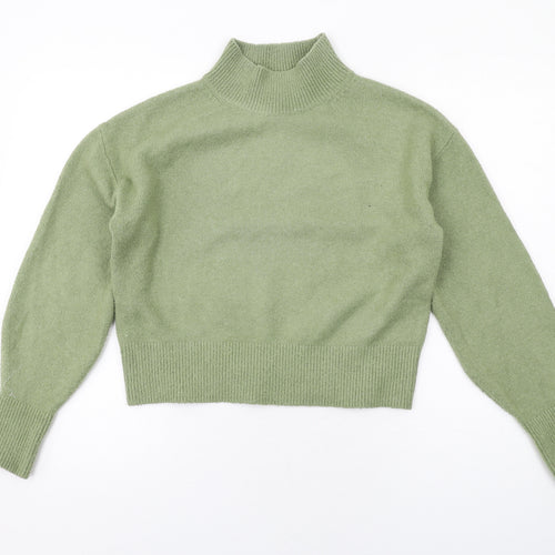 & Other Stories Womens Green High Neck Acrylic Pullover Jumper Size XS