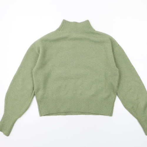 & Other Stories Womens Green High Neck Acrylic Pullover Jumper Size XS