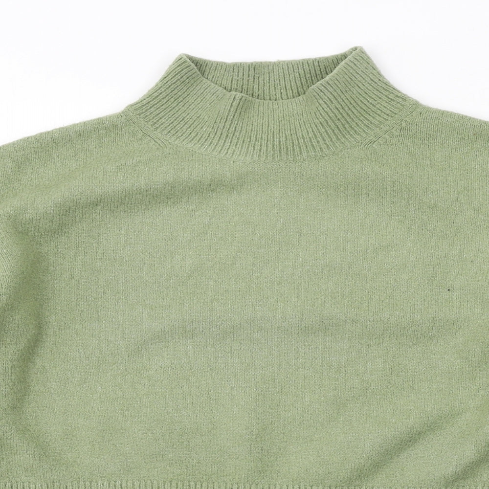 & Other Stories Womens Green High Neck Acrylic Pullover Jumper Size XS