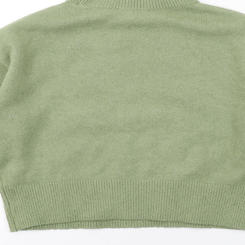 & Other Stories Womens Green High Neck Acrylic Pullover Jumper Size XS
