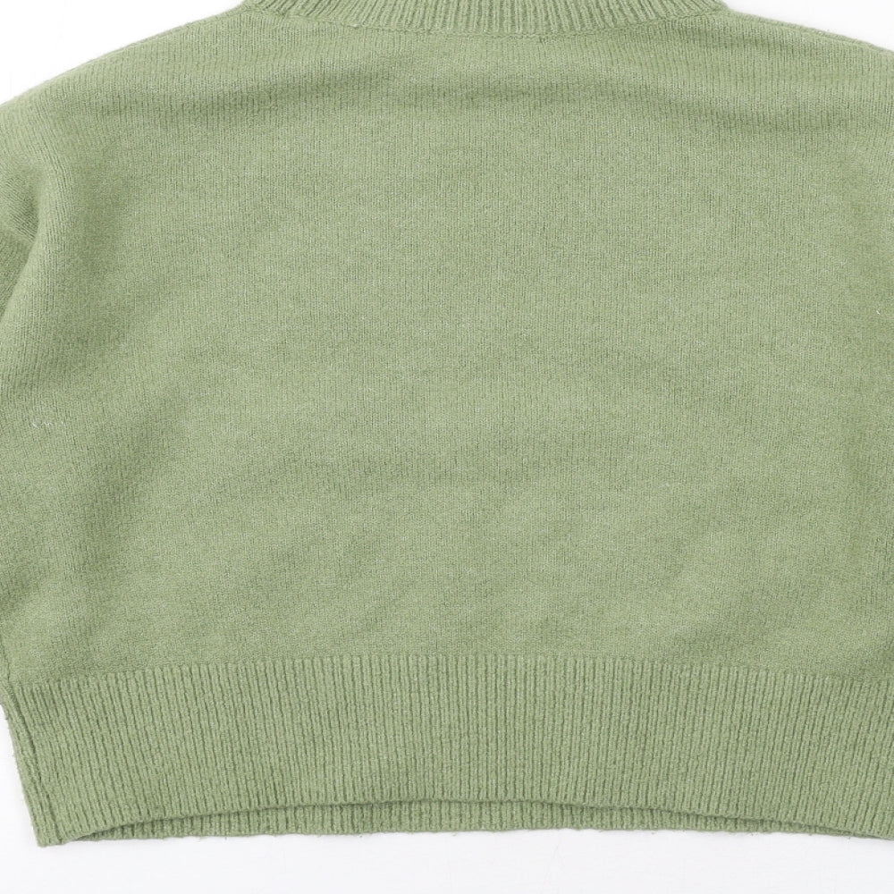 & Other Stories Womens Green High Neck Acrylic Pullover Jumper Size XS