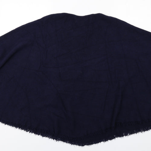 Charli Womens Blue Round Neck Cotton Pullover Jumper One Size