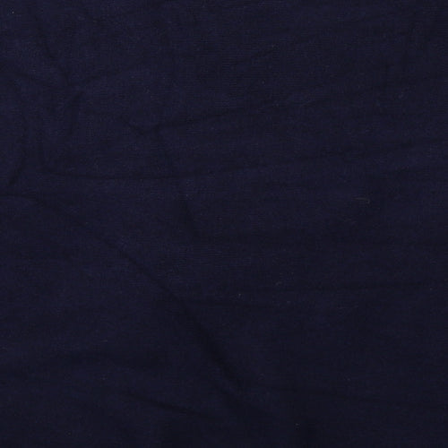 Charli Womens Blue Round Neck Cotton Pullover Jumper One Size