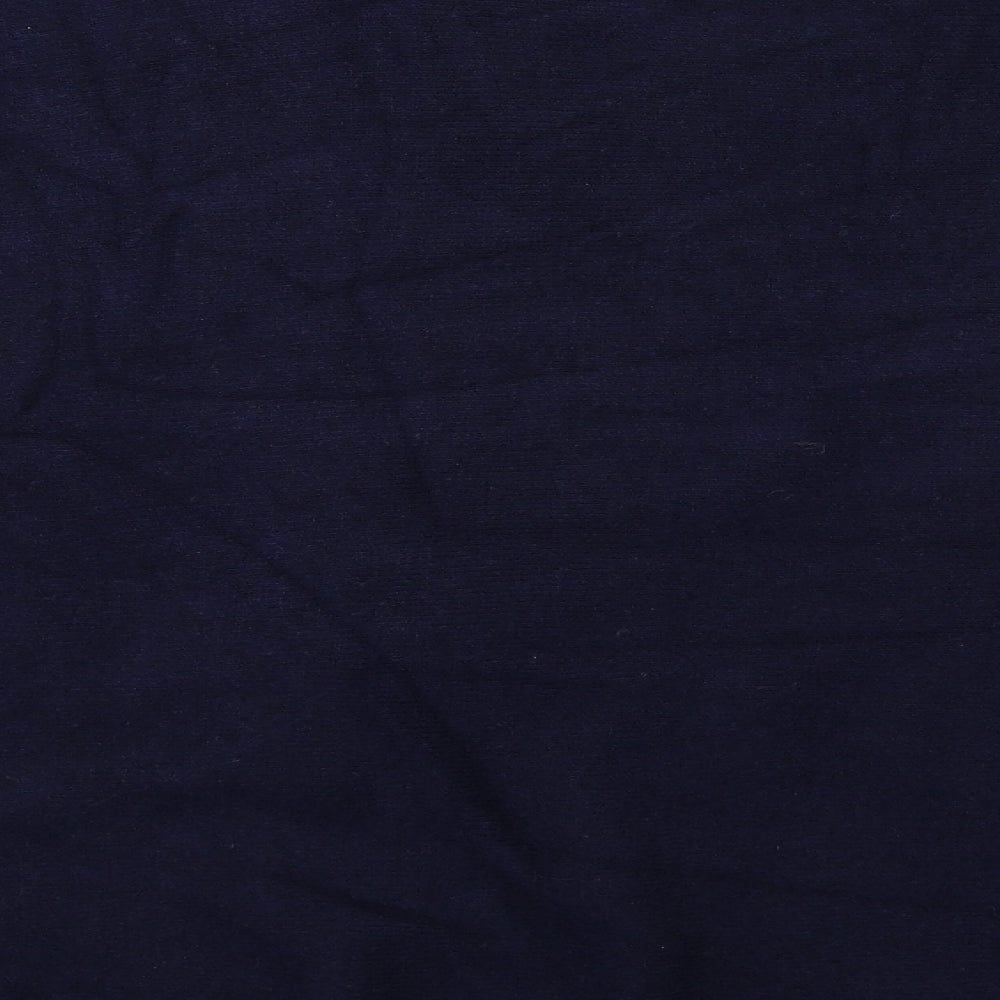 Charli Womens Blue Round Neck Cotton Pullover Jumper One Size