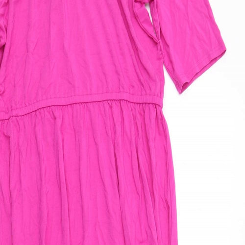 Hush Womens Pink Viscose Maxi Size 14 Boat Neck Pullover