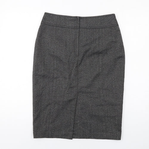 NEXT Womens Grey Polyester Straight & Pencil Skirt Size 10 Zip