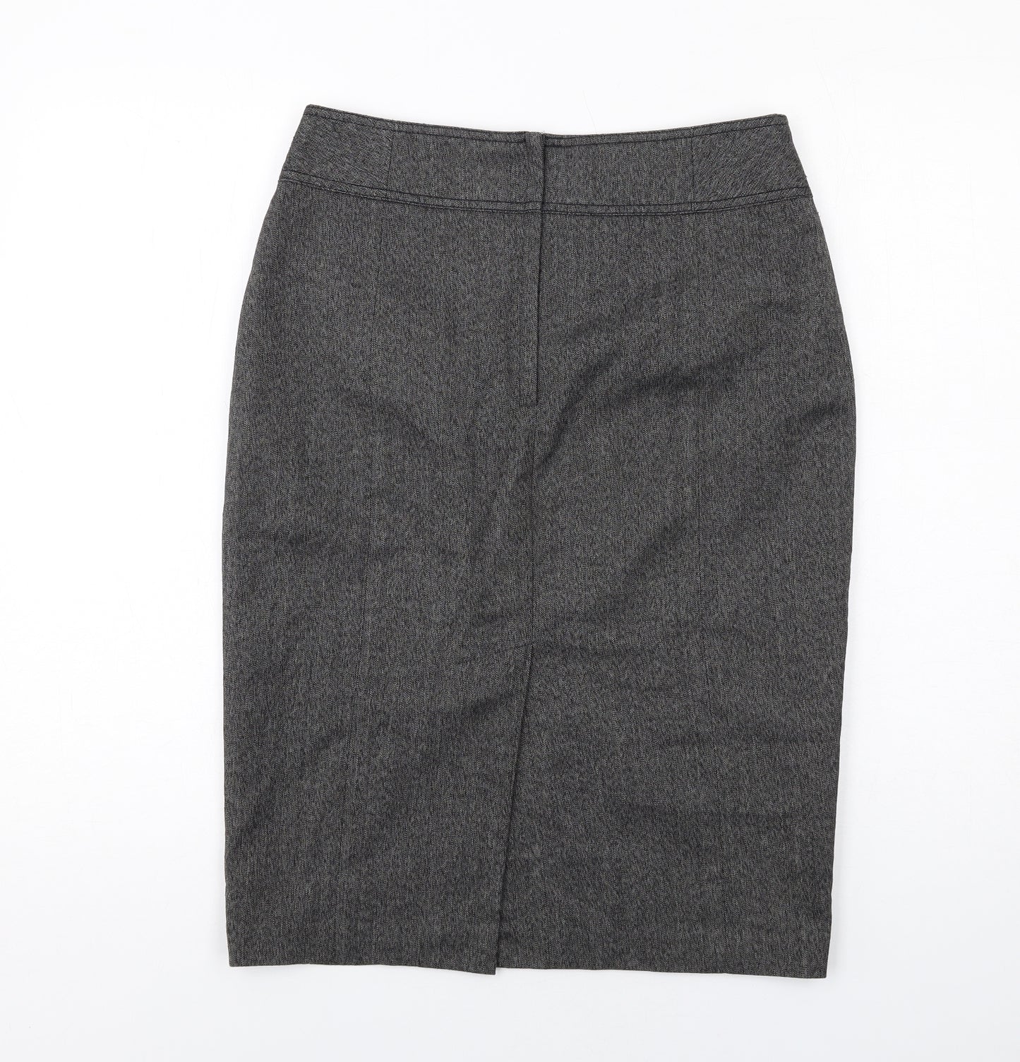 NEXT Womens Grey Polyester Straight & Pencil Skirt Size 10 Zip