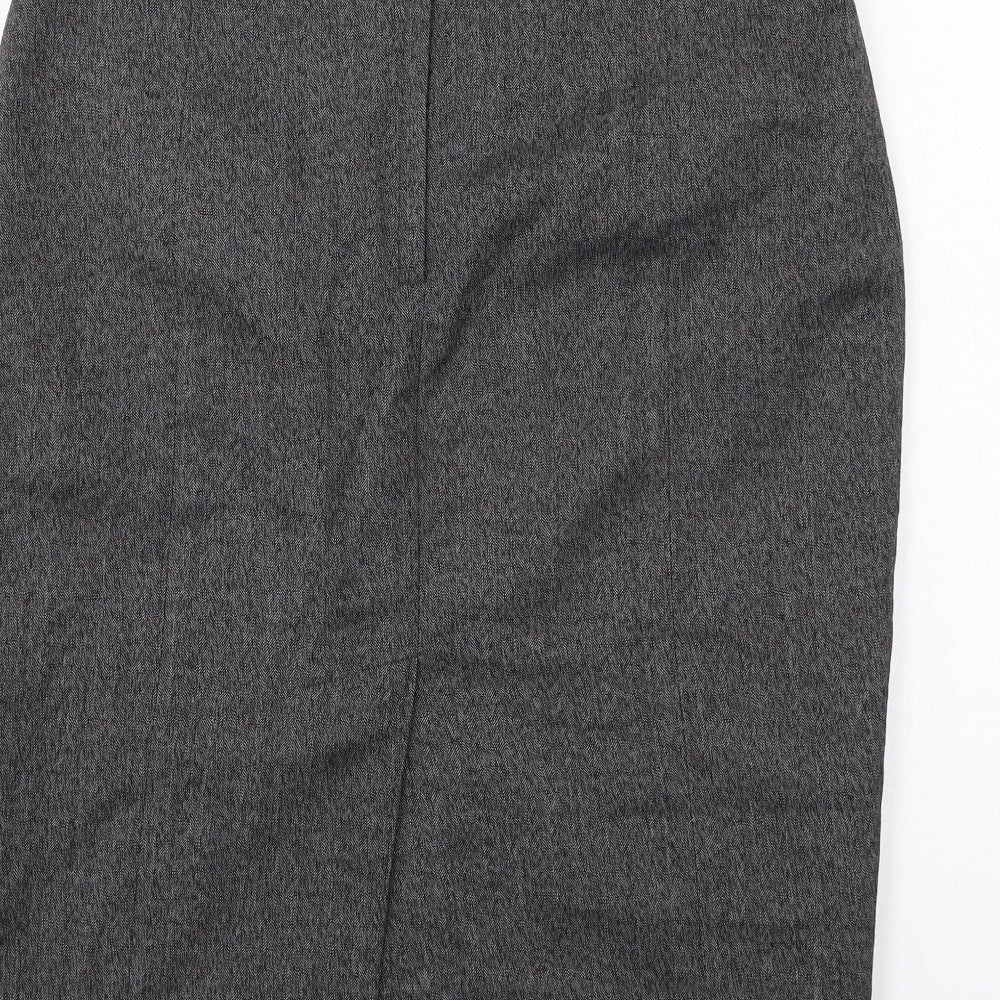 NEXT Womens Grey Polyester Straight & Pencil Skirt Size 10 Zip