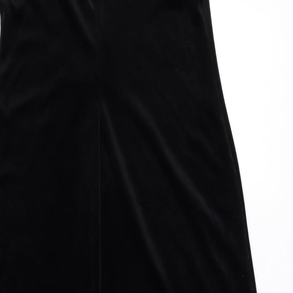 Bonmarché Womens Black Polyester Maxi Size 12 Round Neck Pullover