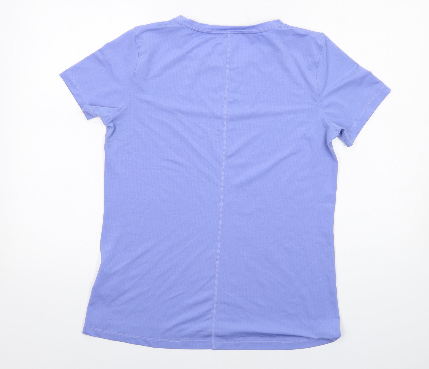 Under armour Womens Blue Polyester Basic T-Shirt Size M Round Neck Pullover