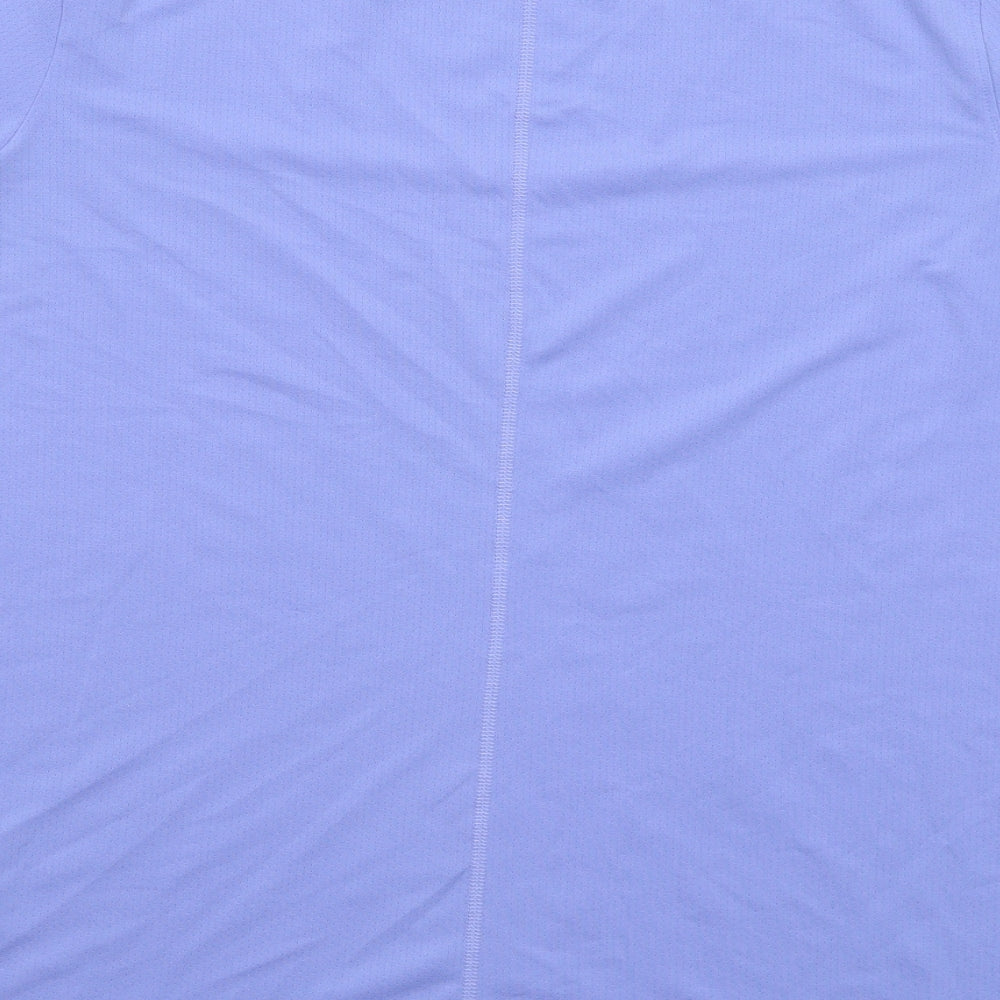 Under armour Womens Blue Polyester Basic T-Shirt Size M Round Neck Pullover