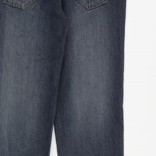 Dorothy Perkins Womens Blue Cotton Bootcut Jeans Size 12 L30 in Regular Zip