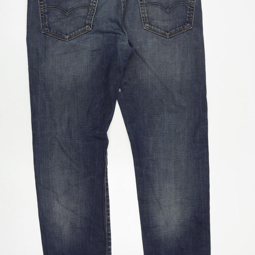 Levi's Mens Blue Cotton Tapered Jeans Size 36 in L34 in Regular Button