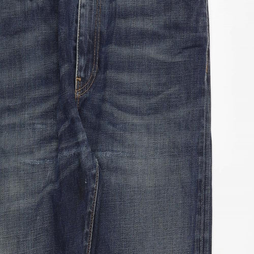 Levi's Mens Blue Cotton Tapered Jeans Size 36 in L34 in Regular Button