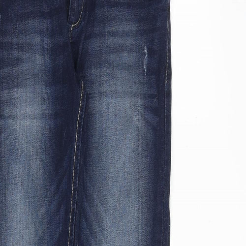 Denim & Co. Womens Blue Cotton Skinny Jeans Size 8 L30 in Regular Zip