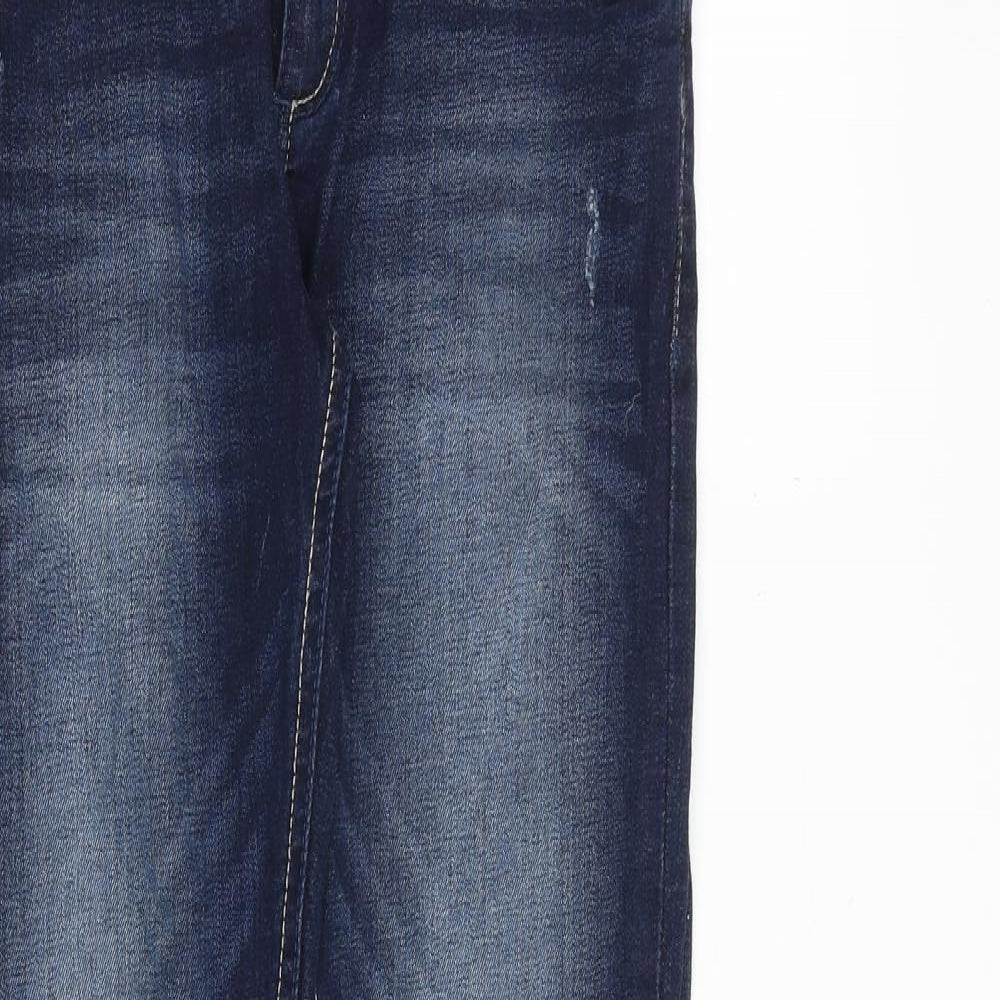 Denim & Co. Womens Blue Cotton Skinny Jeans Size 8 L30 in Regular Zip