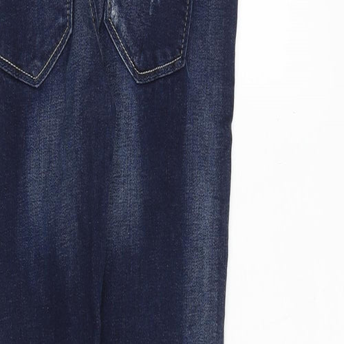 Denim & Co. Womens Blue Cotton Skinny Jeans Size 8 L30 in Regular Zip
