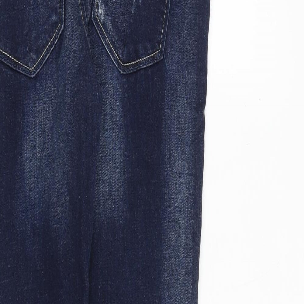 Denim & Co. Womens Blue Cotton Skinny Jeans Size 8 L30 in Regular Zip