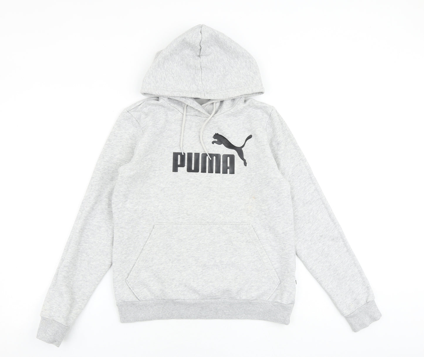 PUMA Womens Grey Cotton Pullover Hoodie Size 12 Pullover