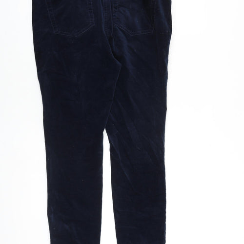 White Stuff Womens Blue Cotton Trousers Size 14 L29 in Regular