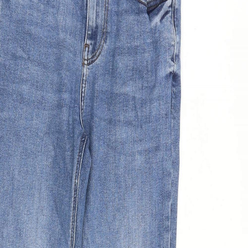 River Island Womens Blue Cotton Flared Jeans Size 10 L30 in Regular Zip
