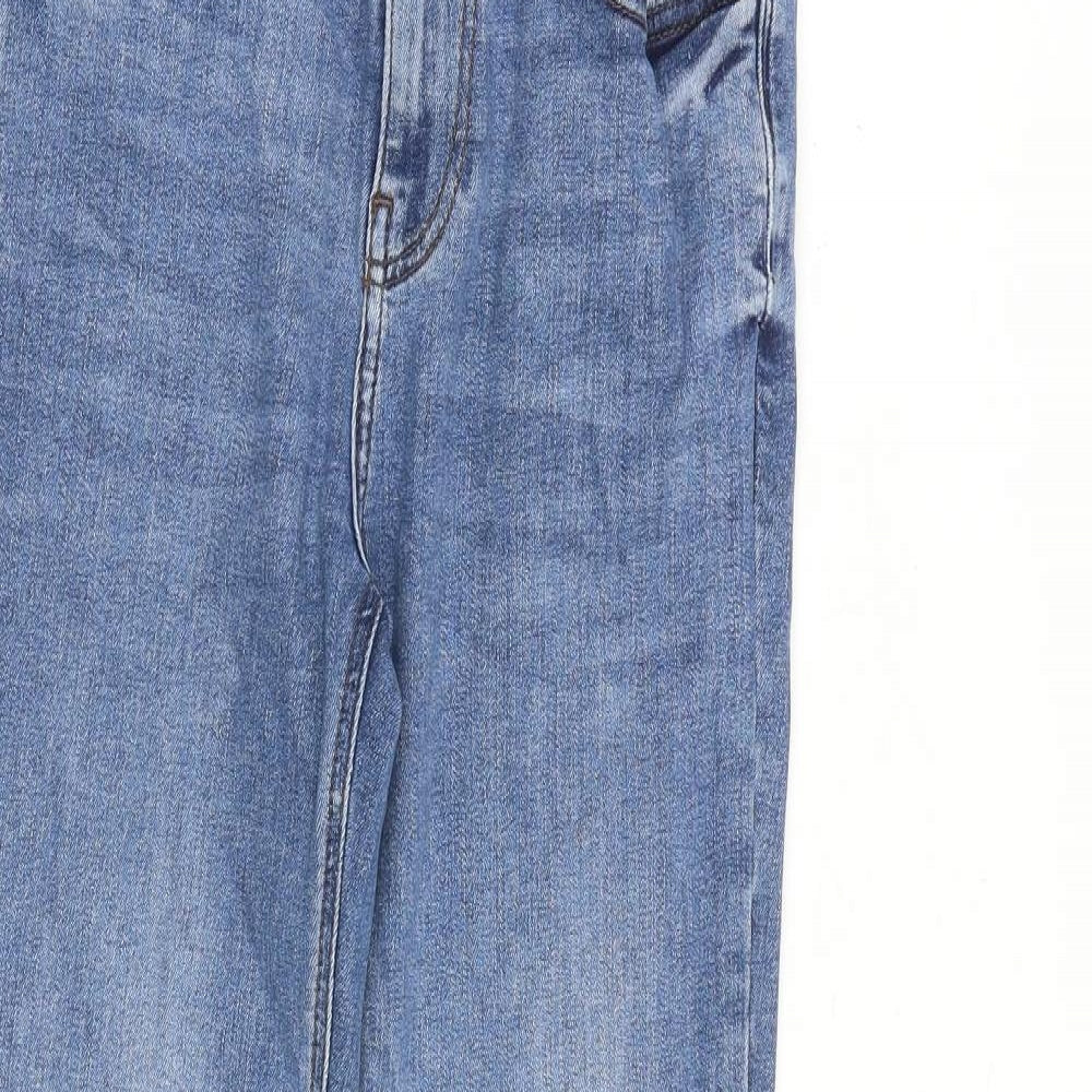 River Island Womens Blue Cotton Flared Jeans Size 10 L30 in Regular Zip