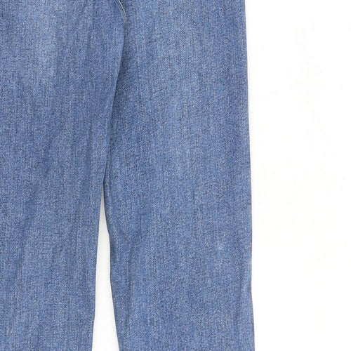 River Island Womens Blue Cotton Flared Jeans Size 10 L30 in Regular Zip
