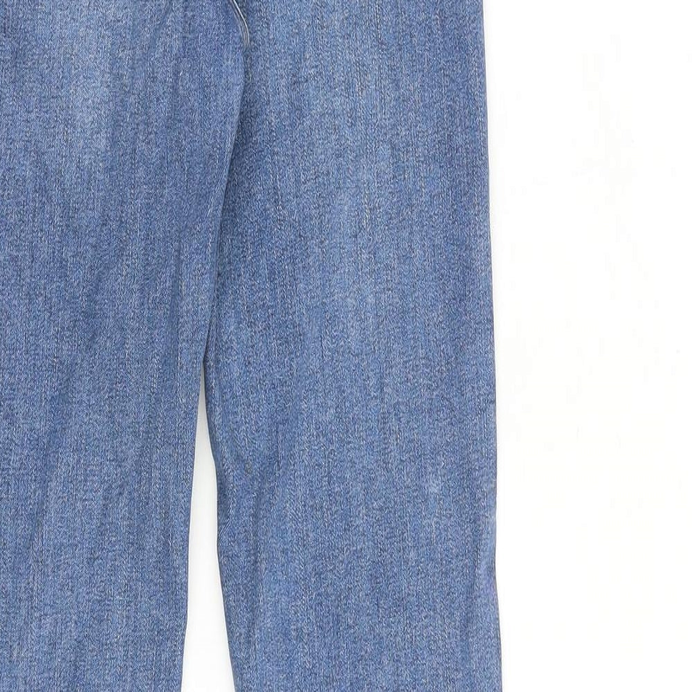 River Island Womens Blue Cotton Flared Jeans Size 10 L30 in Regular Zip