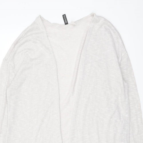 H&M Womens Beige V-Neck Polyester Cardigan Jumper Size M