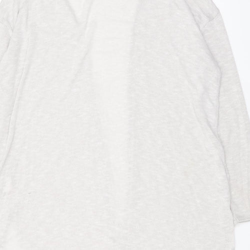 H&M Womens Beige V-Neck Polyester Cardigan Jumper Size M