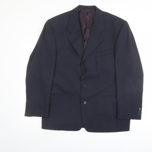 Suits You Mens Blue Polyester Jacket Suit Jacket Size 44 Regular