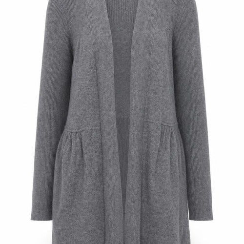 BHS Womens Grey V-Neck Viscose Cardigan Jumper Size 12