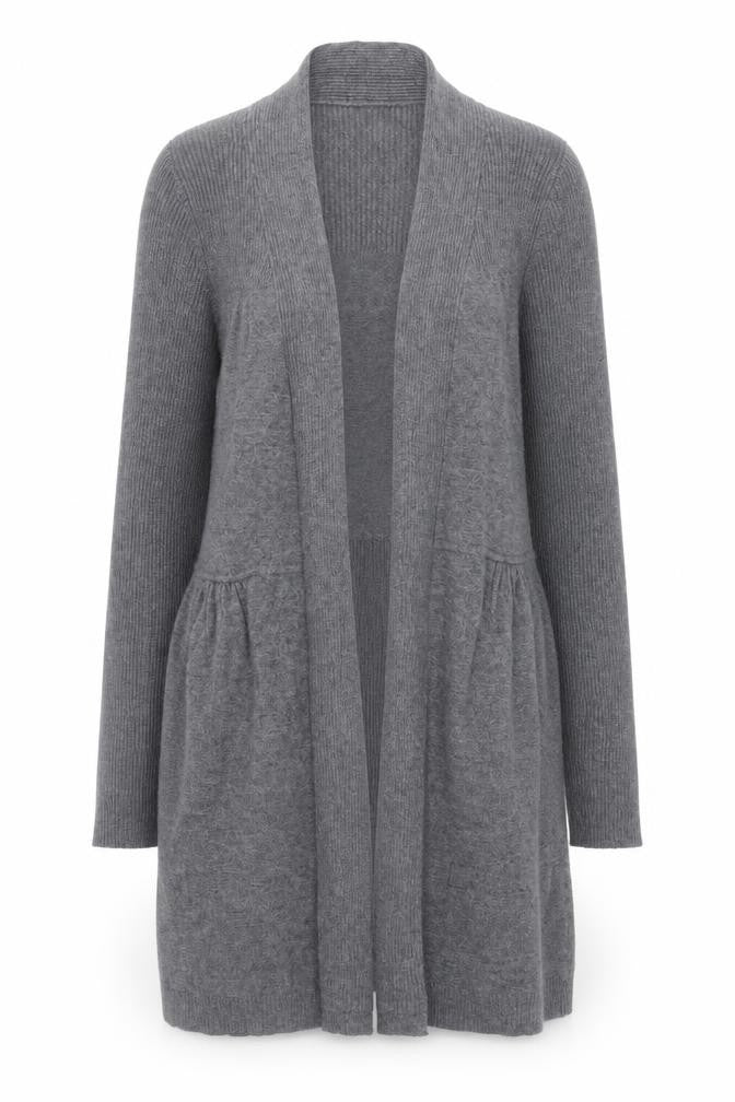 BHS Womens Grey V-Neck Viscose Cardigan Jumper Size 12