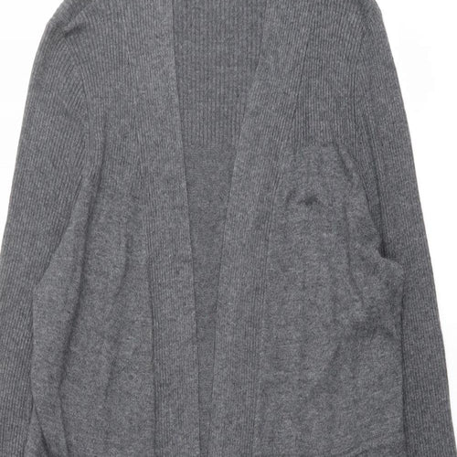 BHS Womens Grey V-Neck Viscose Cardigan Jumper Size 12