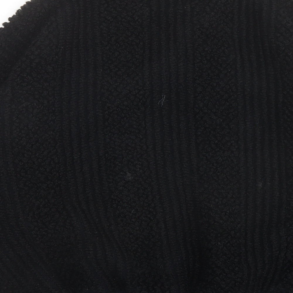 Concept Clothing Compamny Mens Black Collared Acrylic Pullover Jumper Size M Long Sleeve