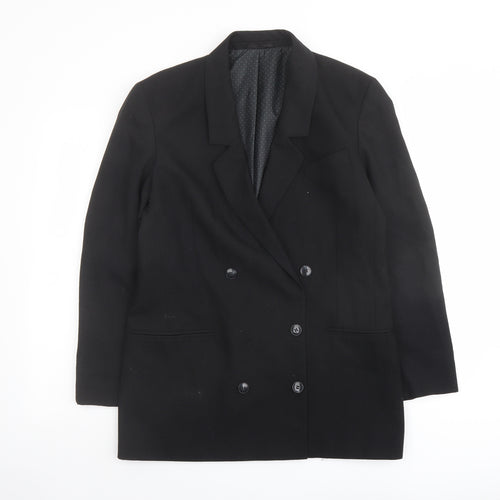 Marks and Spencer Womens Black Jacket Blazer Size 12 Button