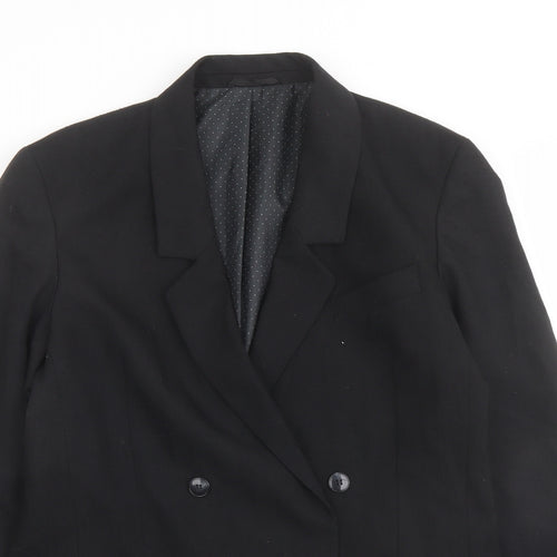 Marks and Spencer Womens Black Jacket Blazer Size 12 Button