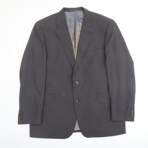 Boateng Mens Grey Wool Jacket Suit Jacket Size 46 Regular