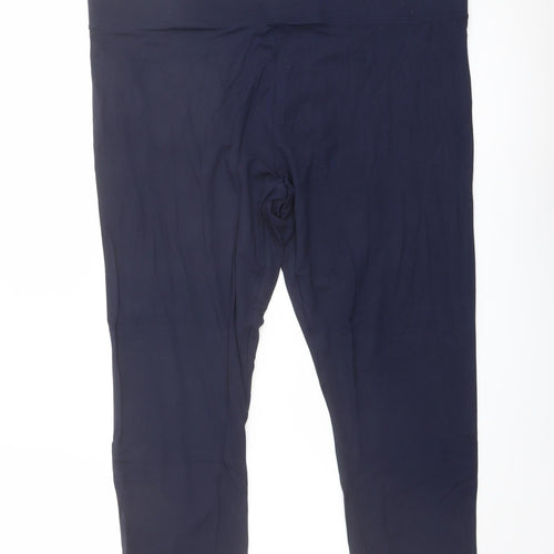 Marks and Spencer Womens Blue Viscose Cropped Leggings Size 20 L22 in