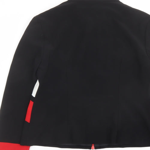 Joseph Ribkoff Womens Black Geometric Jacket Size 12 Zip